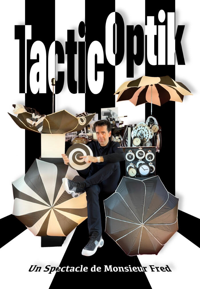Affiche artistique du spectacle TactiOptik :illusion optique pour ccas